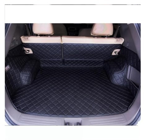 NYSQOFMB Voiture Coffre Tapis pour Hyundai pour Tucson Ix35 2010-2015 Tapis Coffre Voiture en Cuir Doublure Chargement Tapis Coffre Bagages Tapis de Coffre Auto(Rouge)