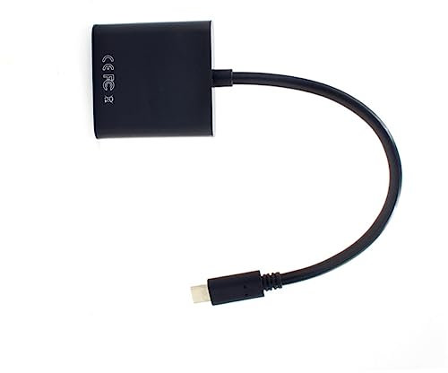 HOMSFOU Usb-c to Vga Adapter Cable 1080p Type-c to Vga Converter for Projector and Monitor Black