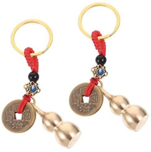 VALICLUD 2pcs Vintage Gourd Keychain Antique Hollow Gourd Key Lovely Hanging Keychains for Bags Unique Keepsake for Birthdays Mother Day and Special Occasions