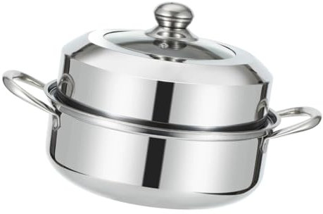 MAGICLULU Olla De Vapor Premium Vaporera De Alimentos Compatible Gas y Eléctricas