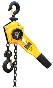 YQVEOT Cabrestante Elevador Polipasto de Palanca 0,75 toneladas 3 Metros de Cadena Manual Palanca de Palanca polipase Placa de Mano polipasto de Cadena Invertida(0.75T*1.5M)