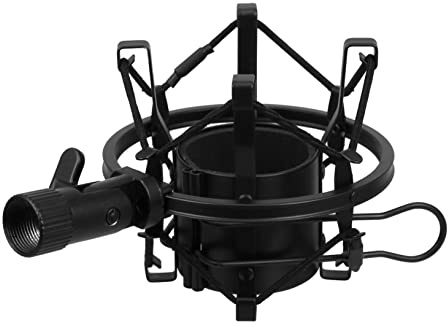 GLSTOY Anti Vibrations Mikrofonhalterung aus Legierung für Kondensatormikrofone mit 1,5cm Halterungsdurchmesser und 4,5cm Mikrofonaufnahme zum Singen und Gaming