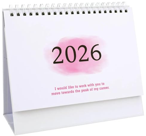 Tischkalender 2025 2026,18-Monats-Kalender 2025 2026,Juli 2025 Bis Dezember 2026,Tischkalender 2025 2026,Geeignet für Studenten,Lehrer,Schreibtischtäter,Rosa 19 x 16 x 8 cm