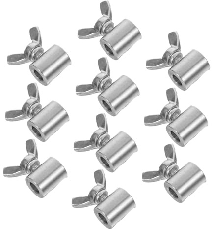 Hemobllo 10 Piezas Abrazaderas de Cable de Acero Inoxidable Clip de Acero para Cuerda de Alambre Pinzas Reutilizables de Alta Resistencia para Rigging Construcción y Proyectos DIY