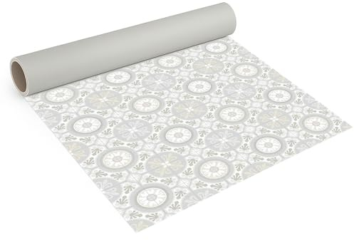Internethandel Pfordt CV Bodenbelag Fliese Lagos, 100x200 cm, pflegeleichter PVC Vinylboden in Fliesenoptik, Meterware für Küche und Wohnzimmer
