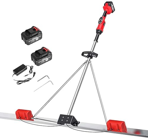 Vibratore Elettrico Per Calcestruzzo Cordless 6000RPM, Motore Brushless In Rame Puro, Batteria 25000mAh, Struttura Inox, Perfetto Per Livellare Pavimenti E Piazzali(1Battery,200CM)