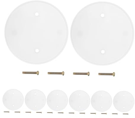 HAMPPLIES Lot de 8 Plaques de Recouvrement pour Luminaire Encastré Rond en Plastique, Cache-câbles Électriques avec Vis, Protection et Décoration Plafond pour Usage Domestique ou Bureau