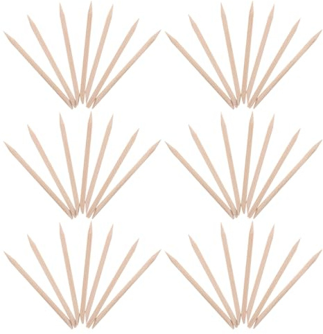LOORGVEL 200 Pezzi Bastoncini Legno per Cuticole Doppia Estremità Strumenti Manicure Pedicure per Rimozione Morta e Cura Unghie Professionale per Spa e Uso Domestico