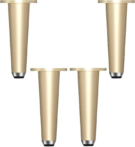 PVGYUJFD Messing-Bodenablauf. 4 Stück verstellbare Möbelbeine, Sofa-Stützfuß, verdickte Ersatz-Metallbeine for Schrank, Tisch, Stuhl, Sofa, DIY-Möbelfüße(Copper,160mm/6.3in)
