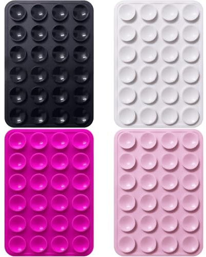 4 Ventouses En Silicone Pour touss Les Modèles De Téléphones, Coque Ventouse Ventouses En Silicone, Antidérapant, Fonctionne Avec La Plupart Des Téléphones Portables, Pour Selfie, Vidéo, Livestreaming