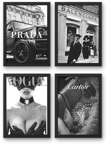 Generico Set 4 Quadri Poster (Luxury Fashion 1)