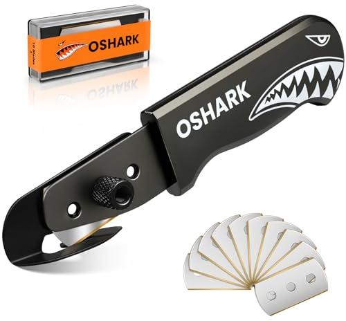 OSHARK Vinyl Backing Cutter, Hidden Blade Vinyl Cutter with 10 Extra Blades, Vinyl Wrap Cutting Knife for Window Tinting, Backing Paper and Car Wrap