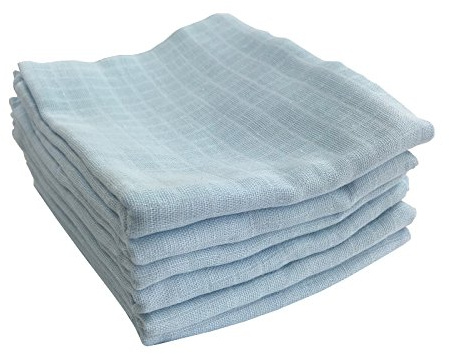 M.M.C. 6-pack Muslinblöjor | dregellappar 100 % bomull – tygblöjor och muslindukar för baby | Öko-Tex certifierad, 80 x 70 cm (6 blå)