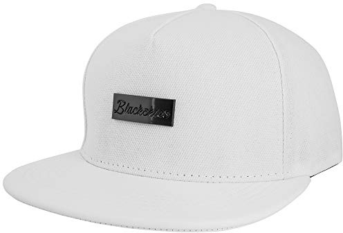 Blackskies® Vanguard Snapback Cap | Casquette Baseball Homme Femme | Visière Simili Cuir Blanc - Unisexe Streetwear Outdoor Été Loisirs