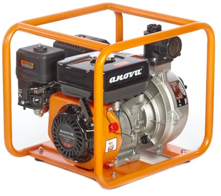 ANOVA - Motobomba Gasolina Alta Presión | 2 208 cc 4T | Cilindrada 208 cc | Potencia 7 HP - 5,3 kW | Para Riego Agrícola, Trasvase y Achique de Agua en Fincas y Obras | Arranque Manual