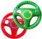 NBCP Wii Steering Wheel, 2 Pack Wii Controller Steering Mario Kart Racing Wheel Game Controller Wheel for Wii Remote Game (Red and Green)
