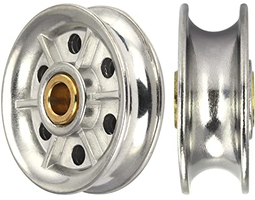 OPIOL QUALITY® Seilrollen mit messingbuchse 50 mm aus Edelstahl A4 V4A (2 Stück) Umlenkrolle Blockseilrolle Drahtseil Stahlseil Drahtseilblock Boot Yacht