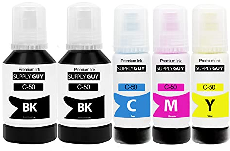 Supply Guy 5X Tinte kompatibel mit Canon GI-50 Multipack für Pixma G5050 G6050 G7050 GM2050 GM4040 GM4050 (380ml)