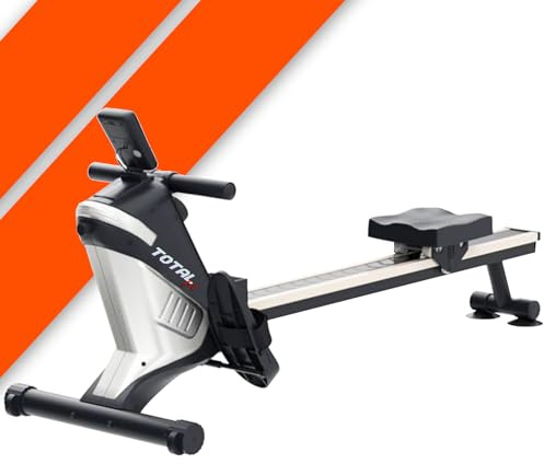 Bonplus BP Máquina de Remo Plegable, Fitness, Freno Magnético, Ruedas fácil Movimiento, Pantalla LCD, Plegable, Máquina de Remo para casa