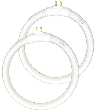 Flyercatch (2pack) 5.5 ’’OD,FC12/T4/ 6400K, T4 Type 12 Watts Circular Fluorescent Bulb Replacement for Magnifier VTLAMP10 Desk Lamps,G10q 4pins Outside