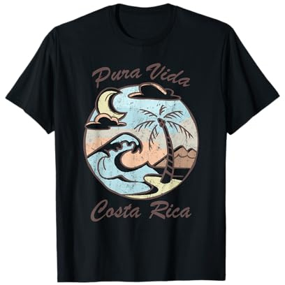 Pura Vida Costa Rica, maglietta colorata tropicale da spiaggia Maglietta