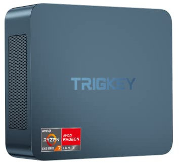 TRIGKEY S5 Mini Desktop PC, AMD Mini PC Ryzen 5 Pro 5500U (Up to 4.0 GHz) 6Core 12Thread, Micro Computer, 16GB DDR4| 500G SSD, Small Gaming PC Supports 4K Triple Displays, WiFi 6+BT5.2, USB3.2