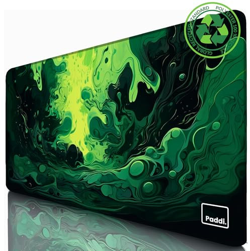 Grand Tapis De Souris Gaming XXL - 900 X 400 mm - Gamer Mouse Pad - Matière recylé - Surface imperméable- Antidérapant - sous Main Bureau - (Noir)