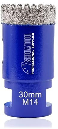 SHDIATOOL Diamond Core Drill Bits tile Hole Cutter Tool Hole Saw with M14 Thread for Porcelain Tile Marble Ceramic Granite, 30mm drill bit