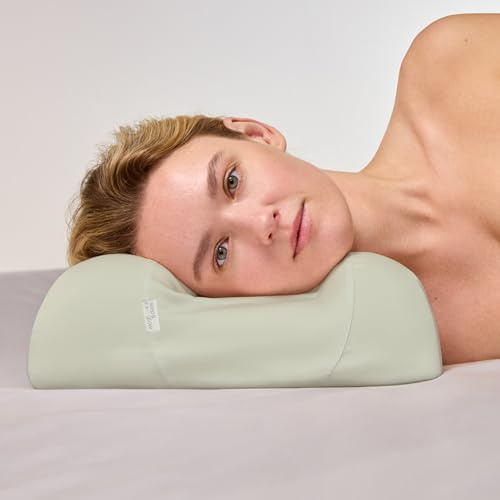 SLEEP & GLOW Omnia - Cuscino di bellezza anti-età, prevenzione delle imperfezioni con federa in rame, combatte le pieghe flaccide in memory foam ortopedico per schiena e sonno laterale (prodotto in