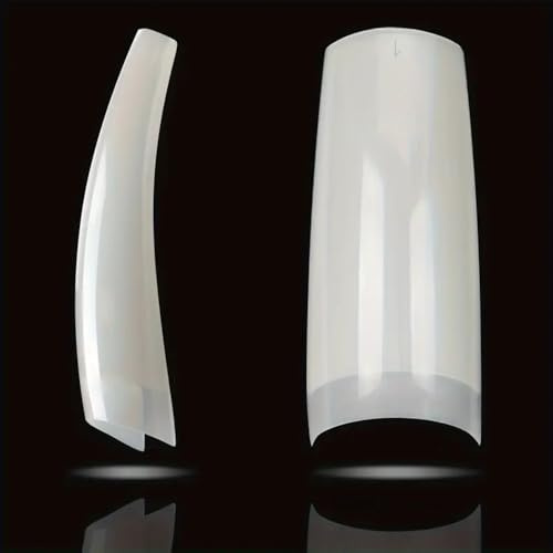 Boolavard Demi-Ongles - 500 Pièces de Faux Ongles 10 tailles de Pointes Artificielles en gel Souple pour Salons d'art et Bricolage à Domicile (Naturel, 500Pcs)