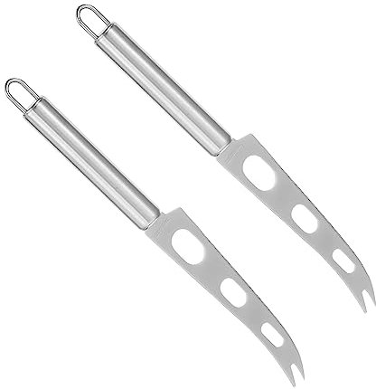 VANZACK Lot De 2 Couteaux à Fromage En Acier Inoxydable 2,6x26 Cm Couteaux à Beurre Ergonomiques Ustensiles De Cuisson Cuisine Maison Restaurant