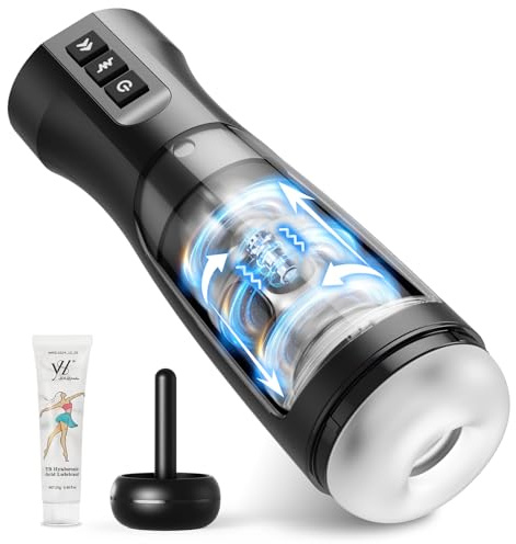 Masturbator Masturbieren für Männer Elektrisch, Multifunktional Sex Spielzeug für die Männer mit 7 Teleskops & Vibrationsmodi & Heizungsfunktion, Taschenmuschi für die männer Penisstimulation Sex Toy