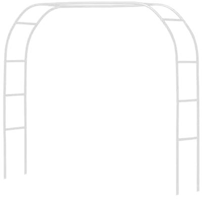 Metall-Gartenbogen für Kletterpflanzen, weiß, hoher Bogen, Outdoor, Terrasse, Pflanze, dekorativer Hochzeitsbogen mit Blumendekorationen