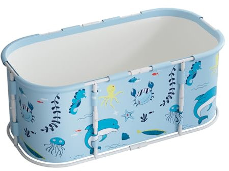 Worparsen Tragbare Faltbare Badewanne,110X60X55cm Erwachsene klappbare mobile bathtub für Badezimmer,Heißes Bad Eisbad SPA Badewanne für Dusche,Ideal für kleine Badezimmer