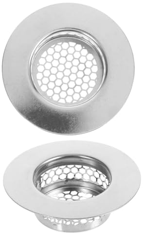 Crépine de Vidage en Acier Inoxydable 304, Lot de 2 Pièces | Lavabo Salle Bain, Bain Camping, Résiste Rouille Corrosion, Bord Lisse, Finition Brillante, Anti Obstruction