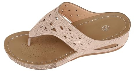 Sandales à orteils en cuir pour femme - Chaussures de plage pour femme - Chaussures compensées à séchage rapide - Sandales compensées respirantes - Semelle plateforme - Soutien de la voûte plantaire