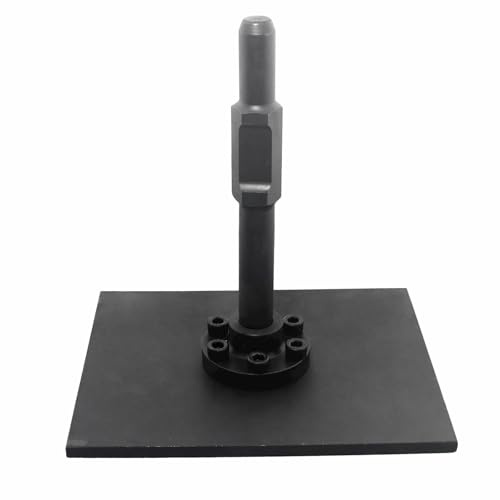TIOMIOSEA Bodenverdichter Stampfer | Jack Hammer Verdichter mit 26 x 20,5 cm Grundplatte | 40CR-Stahl Triefenplatte | 65-A Griff | Tampingwelle Shaft Platte für Demolition Breaker