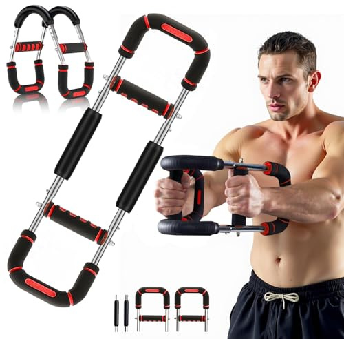 Twister Armtrainer Mit 6 Stufen (30-50 kg/30-150 lbs), Tragbares Brustmuskel-Trainingsgerät mit abnehmbarem Design - Brusttrainer Männer für Zuhause, Büro & Reise