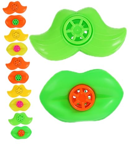 WEKAMOS Juguetes Silbato Bigote y Labios Plástico Divertido para Fiestas y Celebraciones Generador de Ruido Entretenido para Grupos