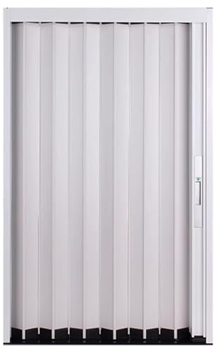 210cm Height Accordion Door Internal Aluminum Alloy, Lockable Folding Sliding Doors Invisible, Waterproof Concertina Door for Camper Van/Small Spaces/Pantry(172x210cm)