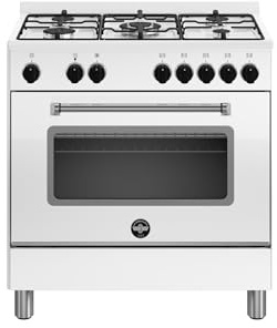 Bertazzoni La Germania Americana AMN855EBV/24 cocina Eléctrico Encimera de gas Negro, Acero inoxidable A