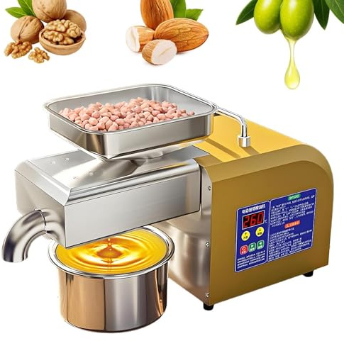 Molino Inteligente De Aceite De Oliva,máquina automática para hacer aceite en frio y caliente- Hueso, Sésamo, Cacahuete, Máquina de Extracción Caliente y Fría - Tornillo Prensa Doméstica