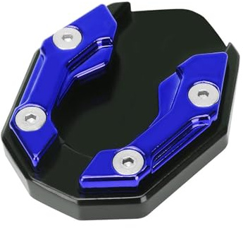 GLSDC Motorrad Seitenständer Platte für Piaggio Medley 150 | Aluminium Seitenständer Verlängerung Anti-Rutsch Motorrad Ständer Unterlage,Blue
