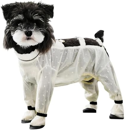 Mono Cachorro Body Elástico de Mascotas con Anilla en D y Correa Ajustable | Mono Transpirable de Cachorros Para Paseo Diaria Desplazamientos Viajes Camping Verano Y Al Aire Libre