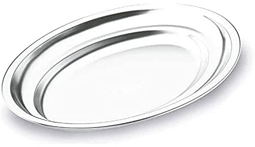 LACOR 61871 - Fuente Oval Acero Inoxidable 18 CR. 70 cms. - Uso Profesional | En acero inoxidable, para servir y presentar en mesa; ideal para cocina profesional y uso diario en casa, versátil y duradero