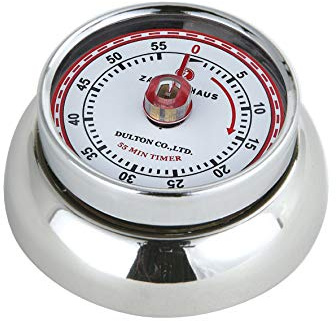 Zassenhaus Speed Stainless Steel Kitchen Timer, 7 cm