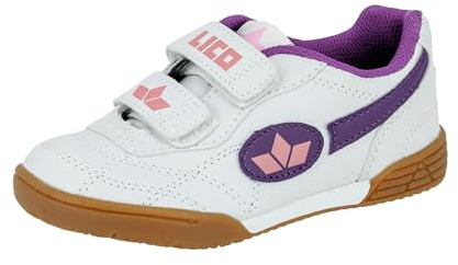 Lico Bernie V Unisex Kinder Multisport Indoor Schuhe, Weiß/ Lila/ Rosa, 33 EU