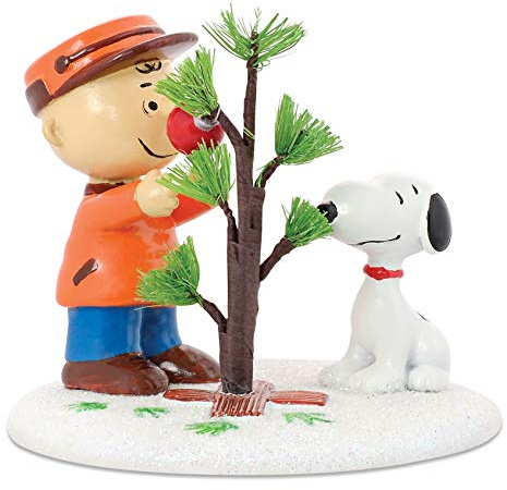 Department 56 Peanuts Charlie Brown & Snoopy The Perfect Tree Figurine | Hand-Crafted & Hand-Painted 2.76 Inch