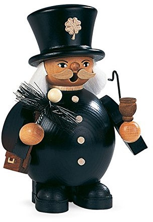 Rudolphs Schatzkiste Räucherfigur Räuchermann klein Schornsteinfeger (BxH):12x14cm NEU Räuchermann Schnee Rauchmann Räucherfigur Räucherkerze Figur Holz Seiffen Erzgebirge Holz Rauchfigur Dekoration