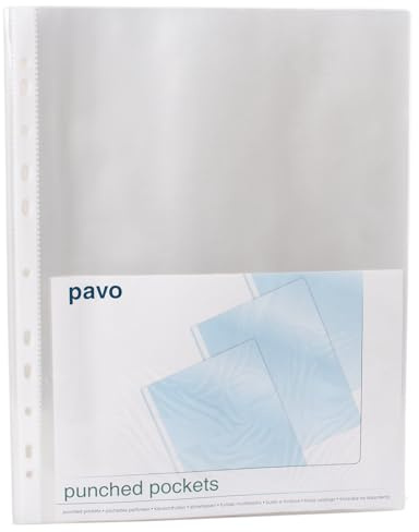 Pavo - Premium Prospekthüllen/Klarsichthüllen DIN A4 50mic PP glasklar x 100 Stück